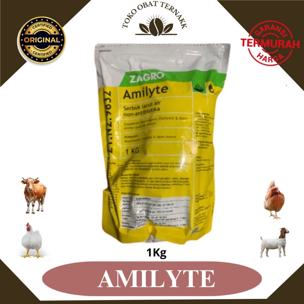 AMILYTE Zagro 1 kg SHS Vitamin Ayam Babi Suplemen Multivitamin Asam Amino Elektroliti