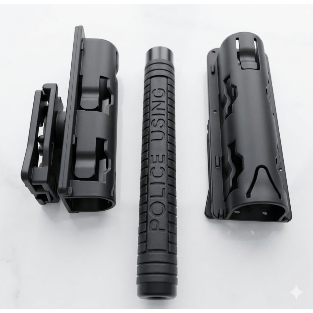 Baton Police Set Holder | alat keamanan perlindungan diri