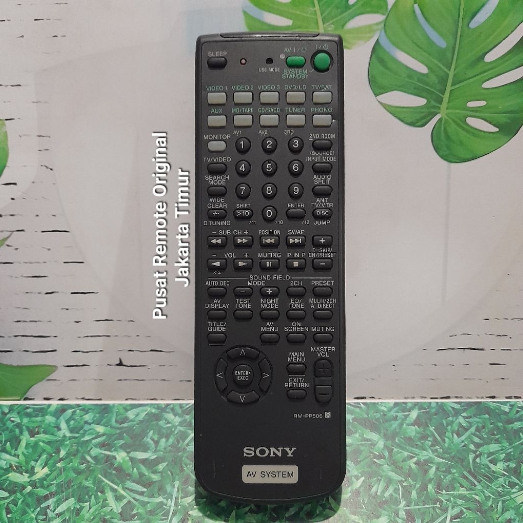 REMOTE REMOT AV SYSTEM SONY HOME THEATER RM-PP506 ORIGINAL ASLI