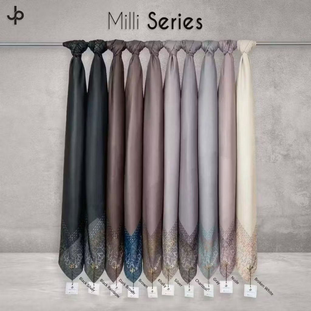 Kerudung segi empat hijab motif journey  kw milli series