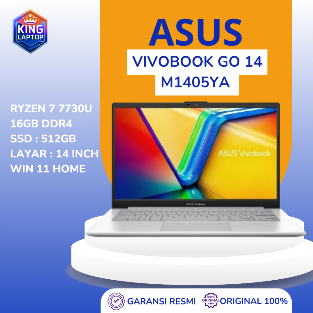 ASUS Vivobook 14 M1405YA Ryzen 7 7730U 16GB 512GB W11 OHS 2024 M365