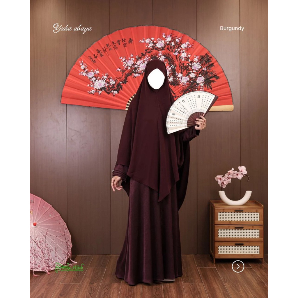 [PREE-ORDER] YUHAA ABAYA BY MUMTAZ HIJAB BAHAN GOLDEN CRUSH ANTI UV MEWAH ADEM FLOWY KAINNYA JATUH T