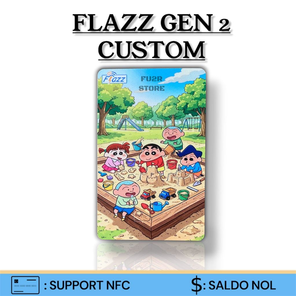 KARTU ETOLL FLAZZ BCA GEN 2 CUSTOM UV - SHINCHAN [TAMAN BERMAIN]