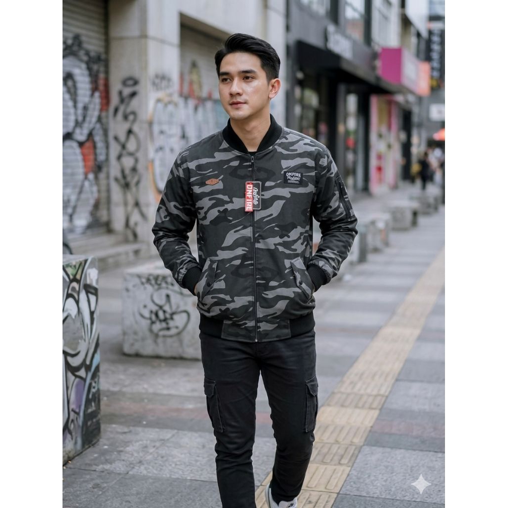 JACKET BOMBER PRIA JACKET LORENG JACKET CAMO JACKET ARMY JACKET DISTRO ONFIRE ORIGINAL