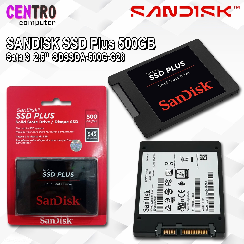 Sandisk SSD Plus 500GB Sata3  2.5"  SDSSDA-500G-G28