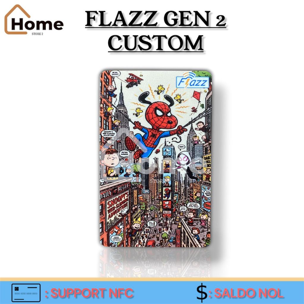 KARTU ETOLL FLAZZ BCA GEN 2 CUSTOM UV - SNOOPY'S MAN