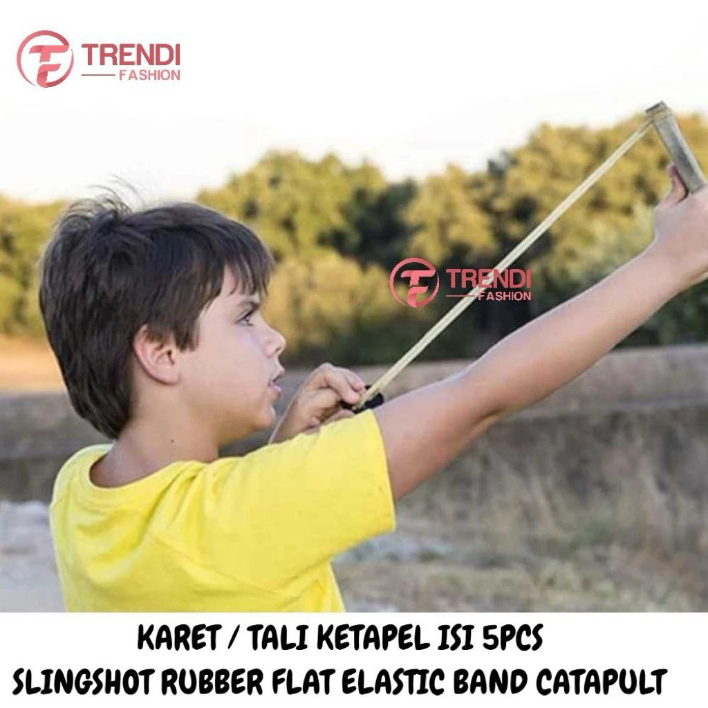 Karet Ketapel Isi 5pcs Tali Ketapel Slingshot Rubber Flat Elastic Band Catapult