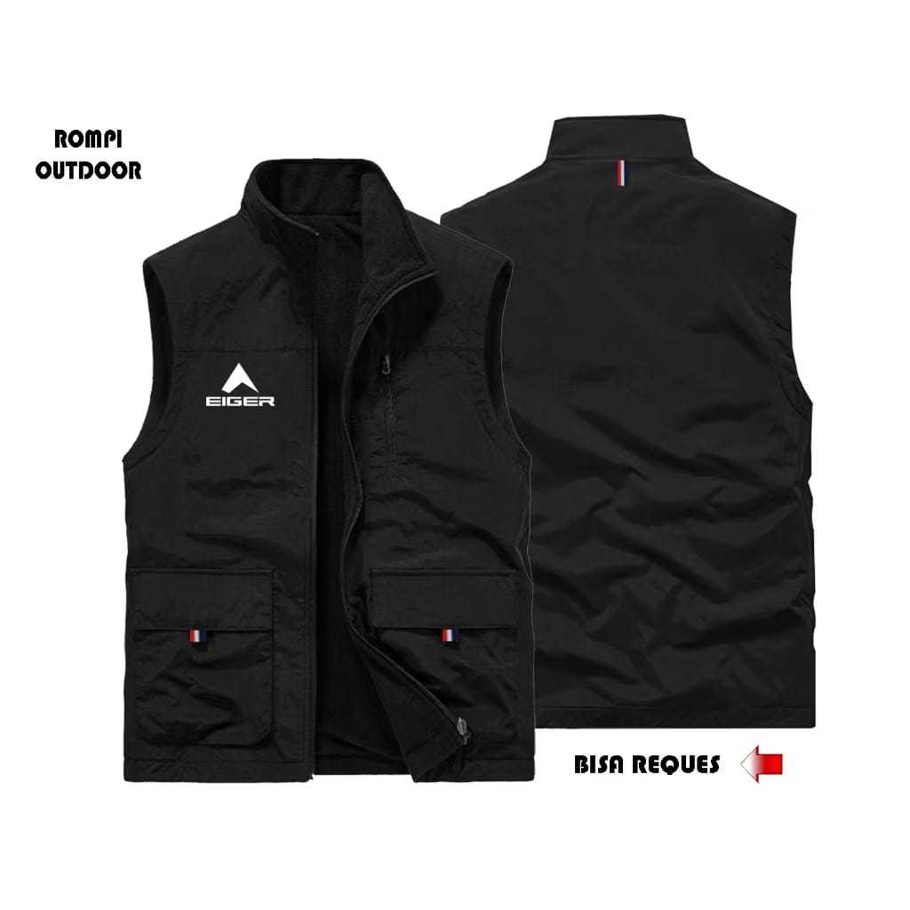 Rompi Parasut Logo Eiger | Rompi Outdoor Logo Eiger | Rompi Touring Logo Eiger