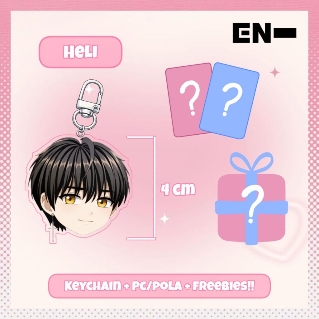 [EXTRA FREEBIES] KEYCHAIN ENHYPEN | GANTUNGAN KUNCI AKRILIK | CHIBI | DARK MOON | FANKIT ENHYPEN | J