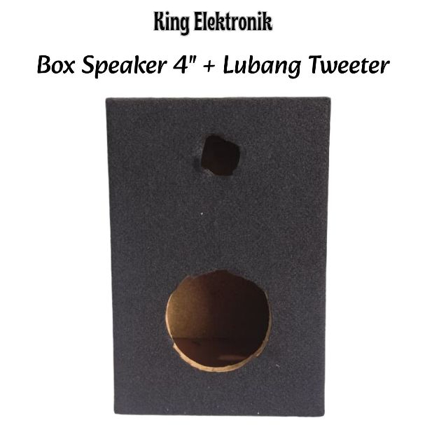 Box Speaker 4 Inch Plus Lubang Tweeter MDF