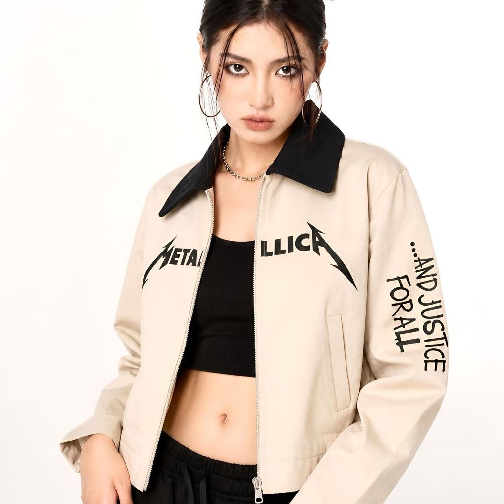 D'Ningrate –  Metallica Boxy Jeans Jacket 14oz
