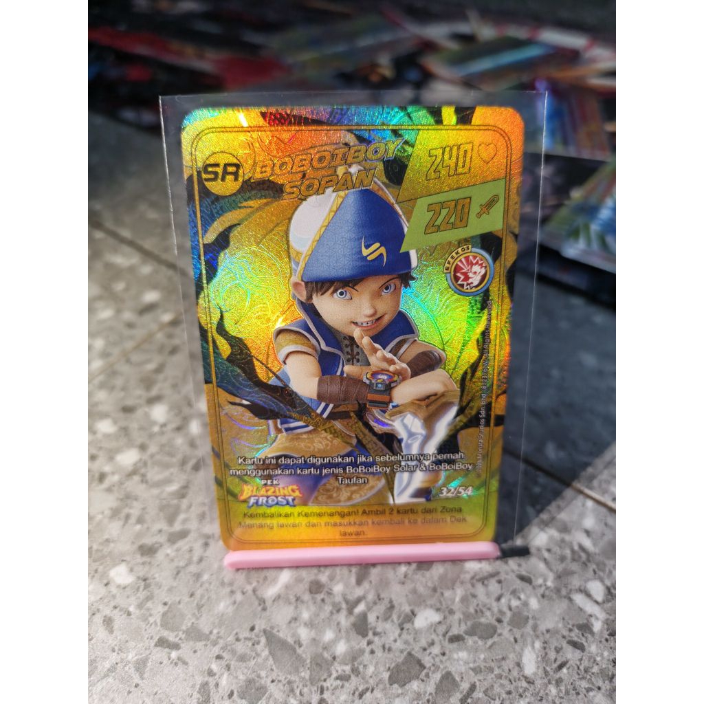 Kartu Boboiboy Sopan SR Emas (1 Pcs)