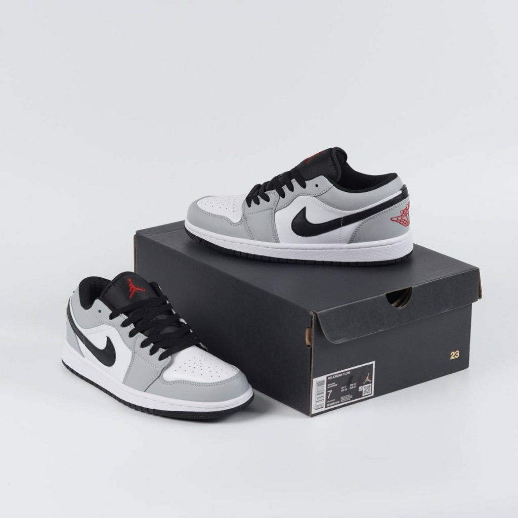 ( BDGSNKRS ) Sepatu Nike Air Jordan 1 Low Smoke Grey