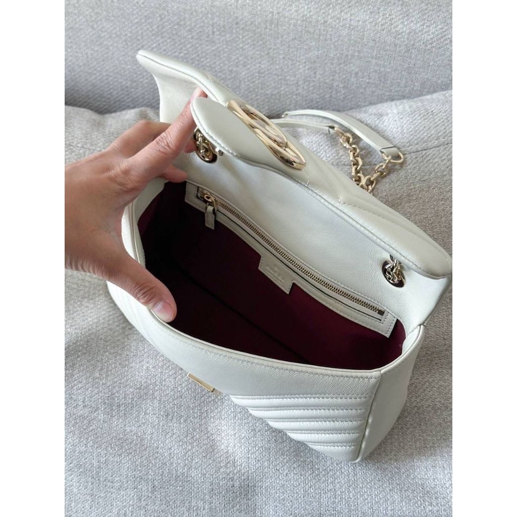 GG Medium shoulder bag - white