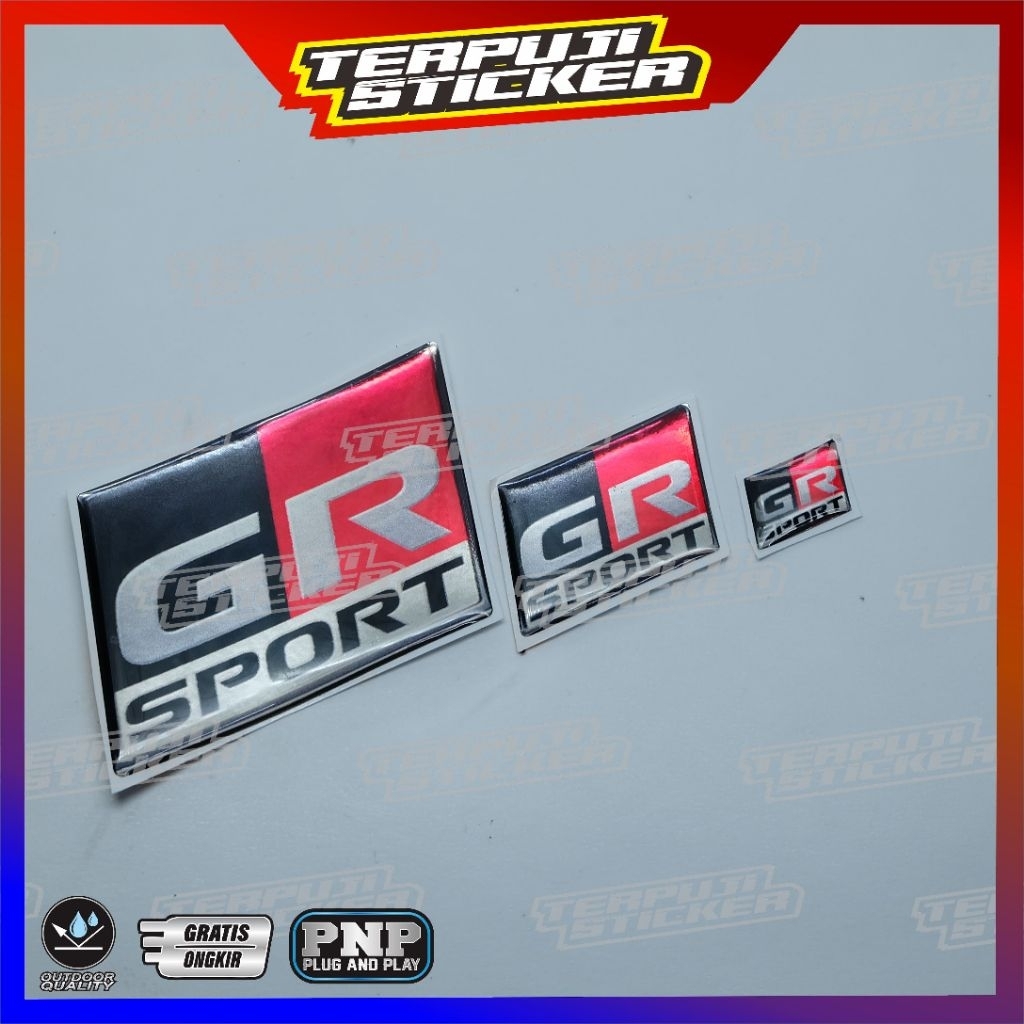 emblem timbul GR SPORT/EMBLEM BAGASI GR SPORT/EMBLEM SETIR GR SPORT/EMBLEM TIMBUL TOYOTA GAZO