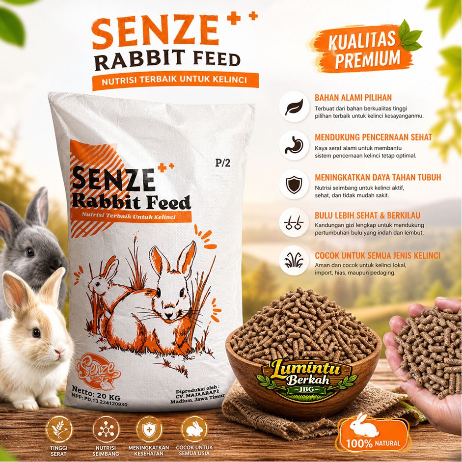 SENZE Pelet/Pakan Kelinci REPACK 500gr