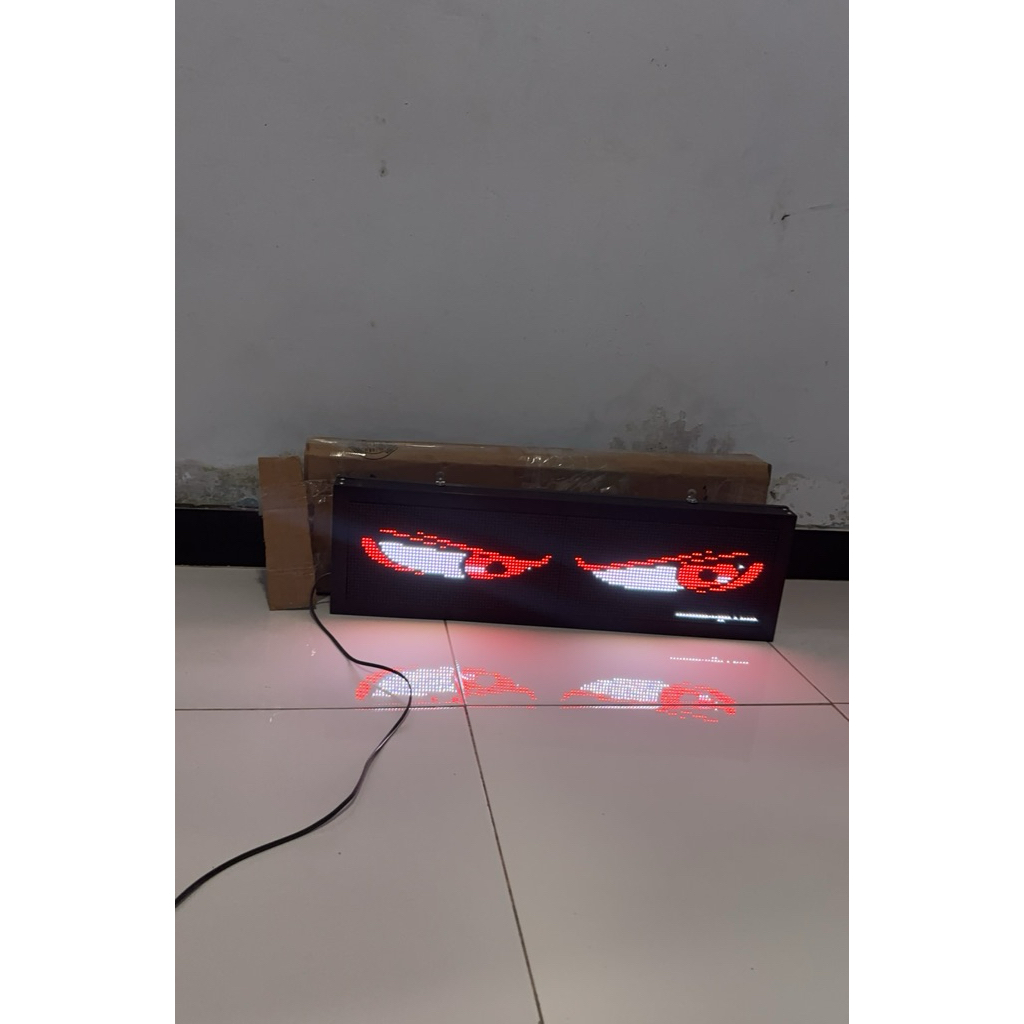 lampu animasi mata runing text