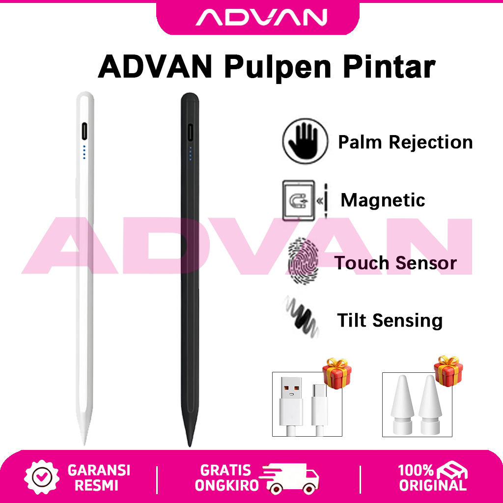 [100% ori] Advan Stylus Pen Universal Compatible for iPad Samsung Huawei IOS /Android Tablet Pencil 