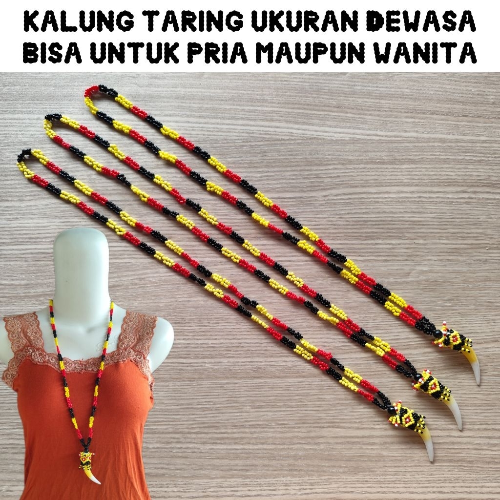Kalung dayak taring / kalung dayak anak / Kalung manik dayak iban / kalung manik dayak / kalung daya