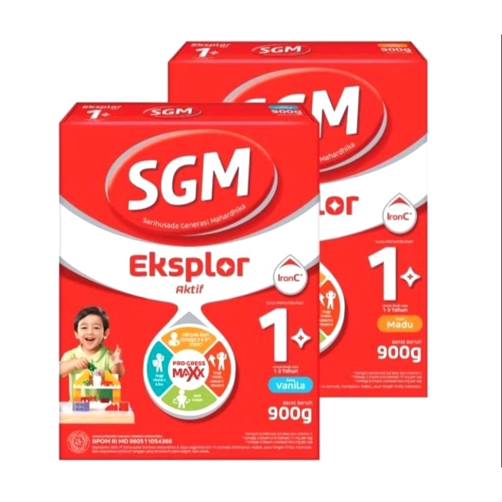SGM Susu Eksplor 1+ 900 gram  Susu Formula Untuk Usia 1-3 Tahun Pilihan Untuk Si Kecil Yang Ceria