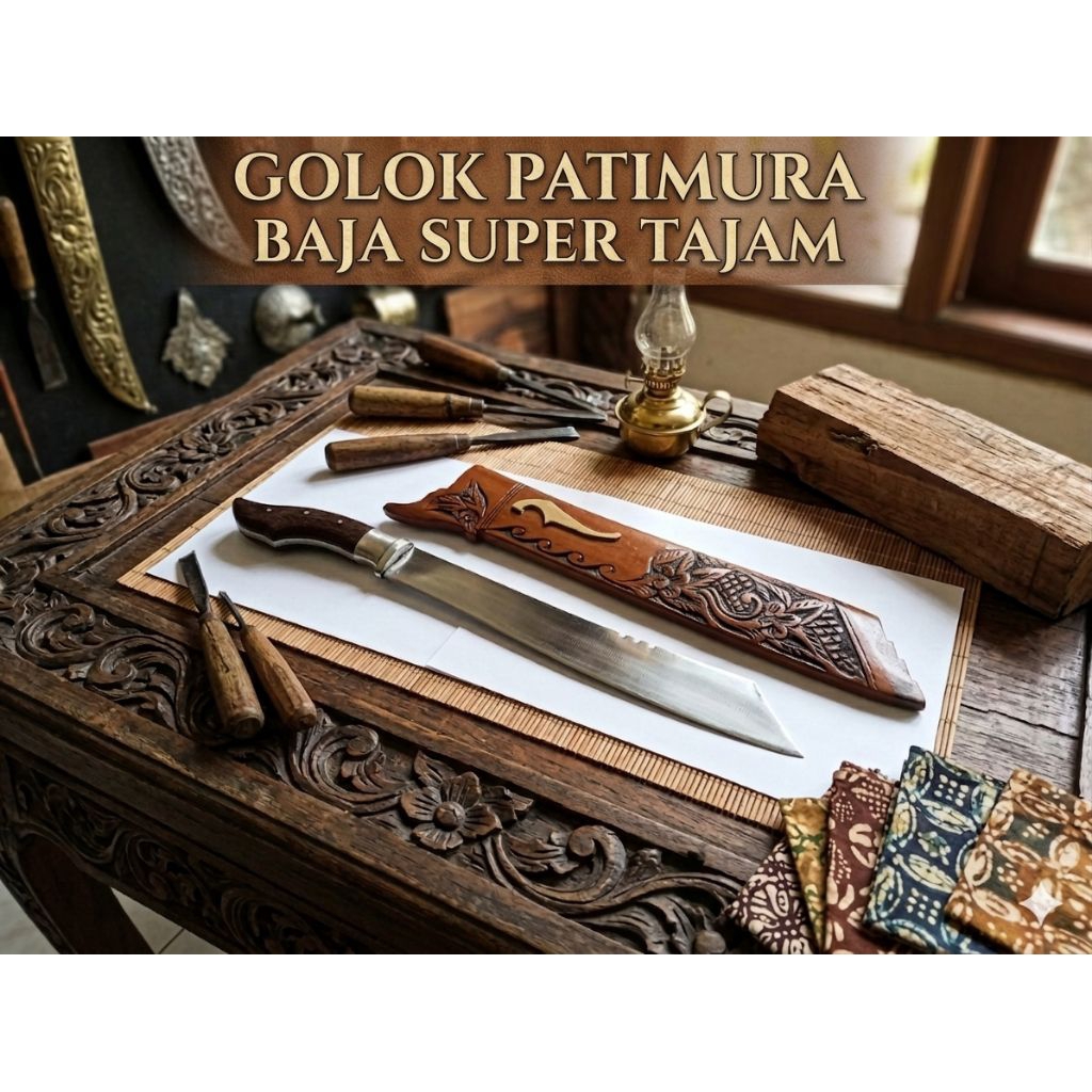 pisau sembelih patimura baja Willys super tajam duralium kayu jati siap pakai