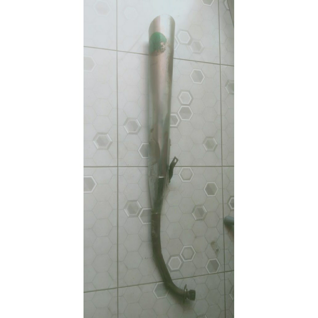 knalpot Astrea Prima bekas pakai suara masih standar (ada minus)