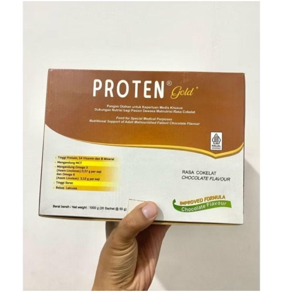 susu proten gold coklat