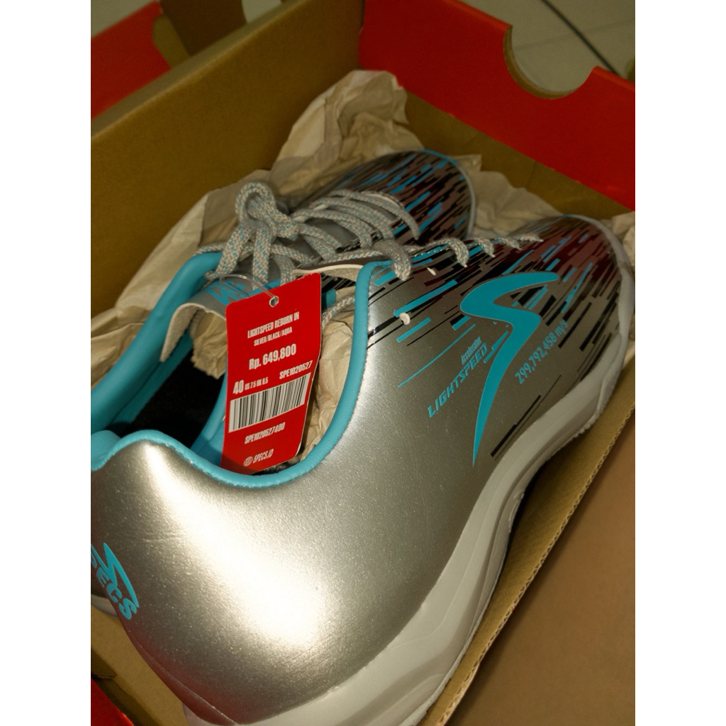Sepatu futsal Ls Reborn in silver blue