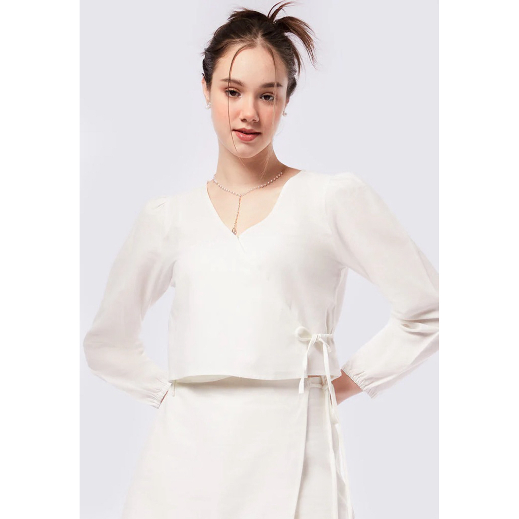Colorbox Wrap Crop Top