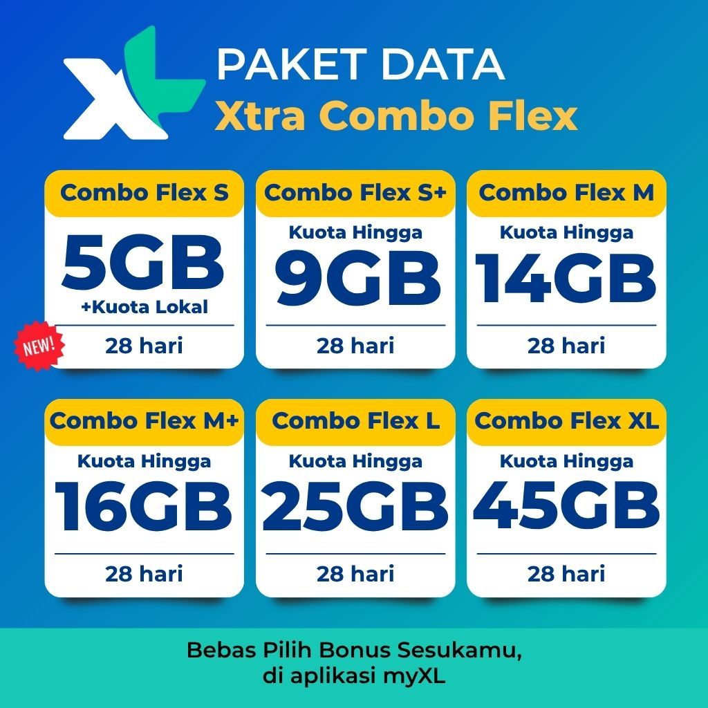 Paket Data XL Xtra Combo Flex | Flex Max 30 hari | XL Jumbo Super Murah | PROMO