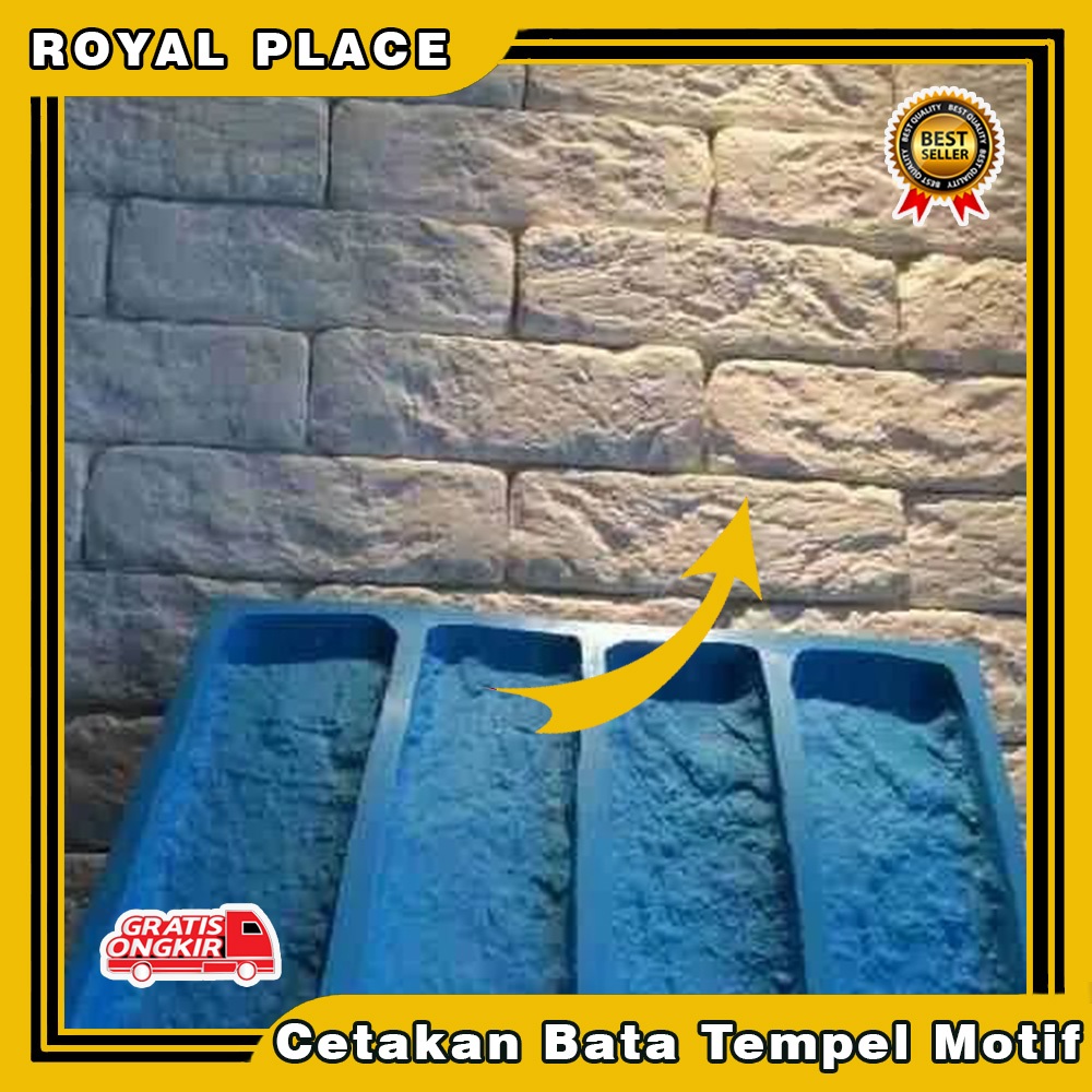Cetakan Bata Tempel | Cetakan Batu Alam Dinding Fiber Tebal | Cetakan Fiber Batu Alam | cetakan batu