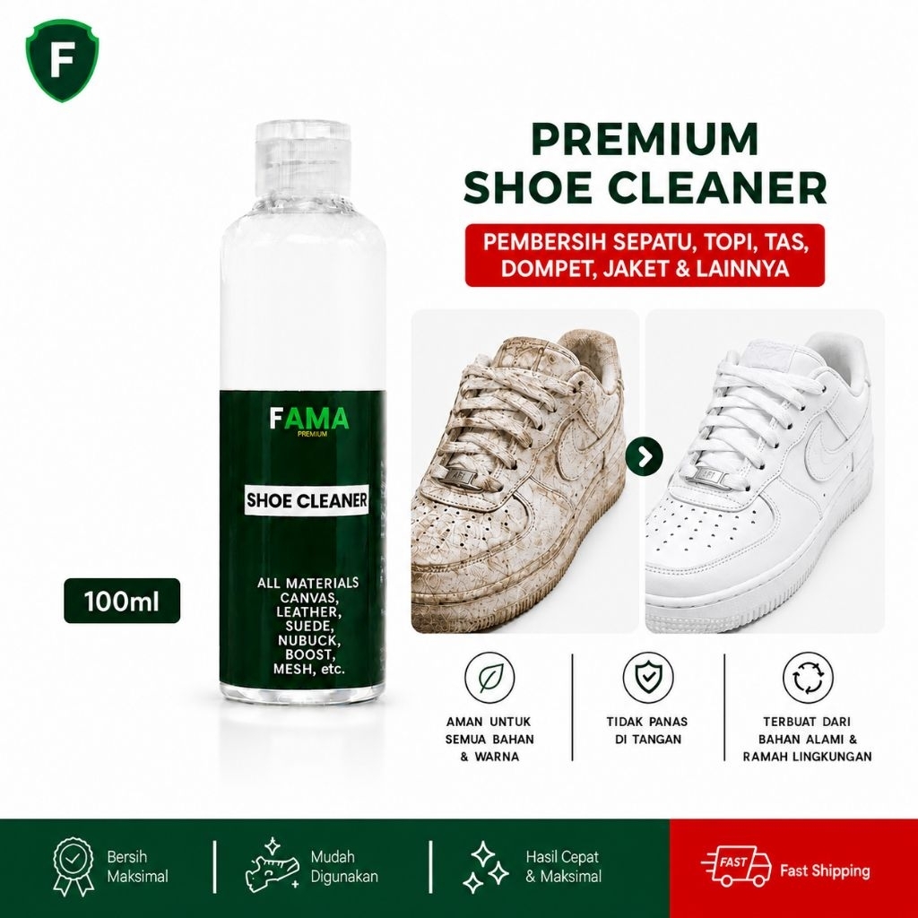 FAMA-Shoe Cleaner 100ml-pembersih sepatu-sabun sepatu-Fama Shoes Cleaner-Fama Shoe Cleaner