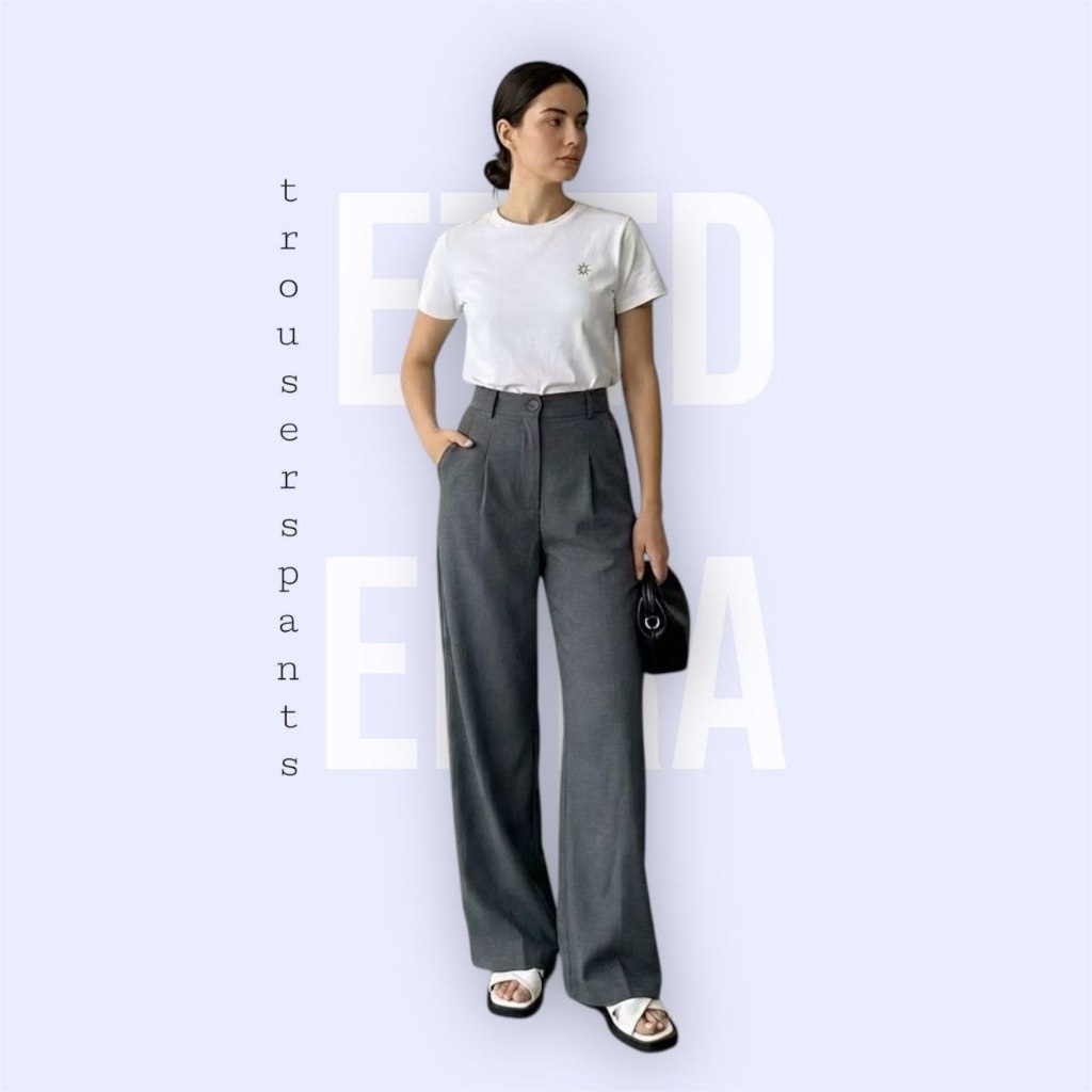 Viona Pants - Loose Pants Trouser Wanita - Celana Anti Kusut - Celana Kulot wanita Celana Panjang Wa