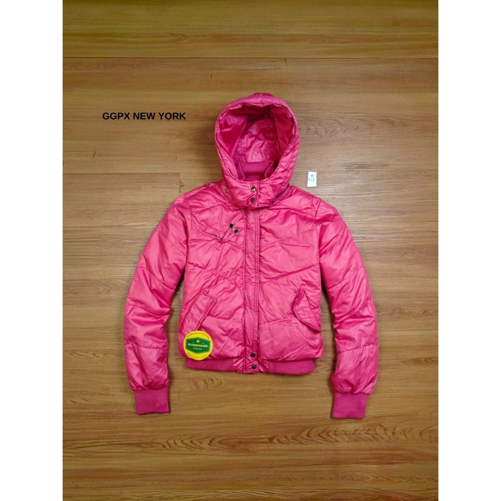 ggpx new York puffer padded woman crop jacket