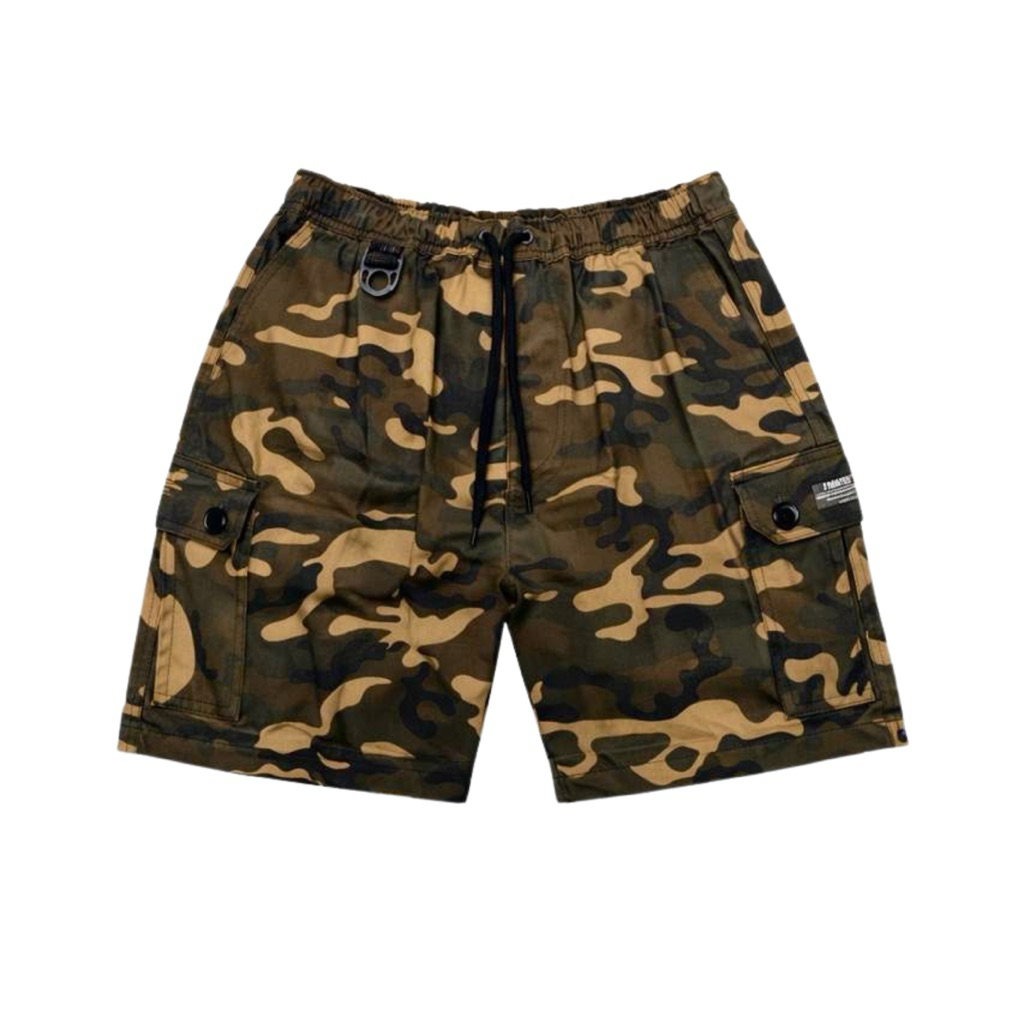 FRONTWARD - Short Pants Cargo Camo Button