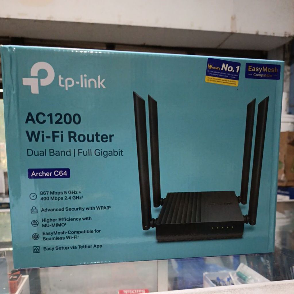 TP-link archer c64 ac1200 wifi router dual band full gigabit tplink archer c64