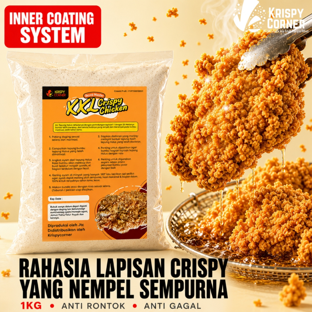 Tepung Halus Marinasi Ayam Crispy 1kg Tepung Rendaman Ayam Crispy Shihlin XXL 1kg