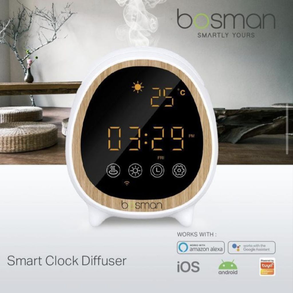 Preloved Bosman Smart Clock Diffuser - Aroma Terapi - WIFI