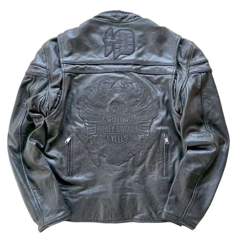 Harley Davidson Genuine Caferacer Leather Biker Jacket X Jaket Kulit Avirex Schott 641 Aero Vanson L