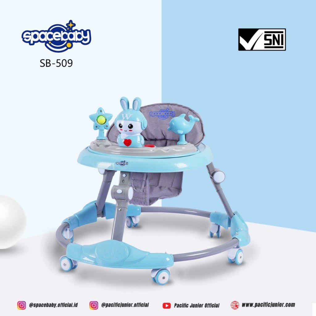 BEST SELLER Baby Walker SpaceBaby SB509 mainan dan musik TERBARU Bayi Roda