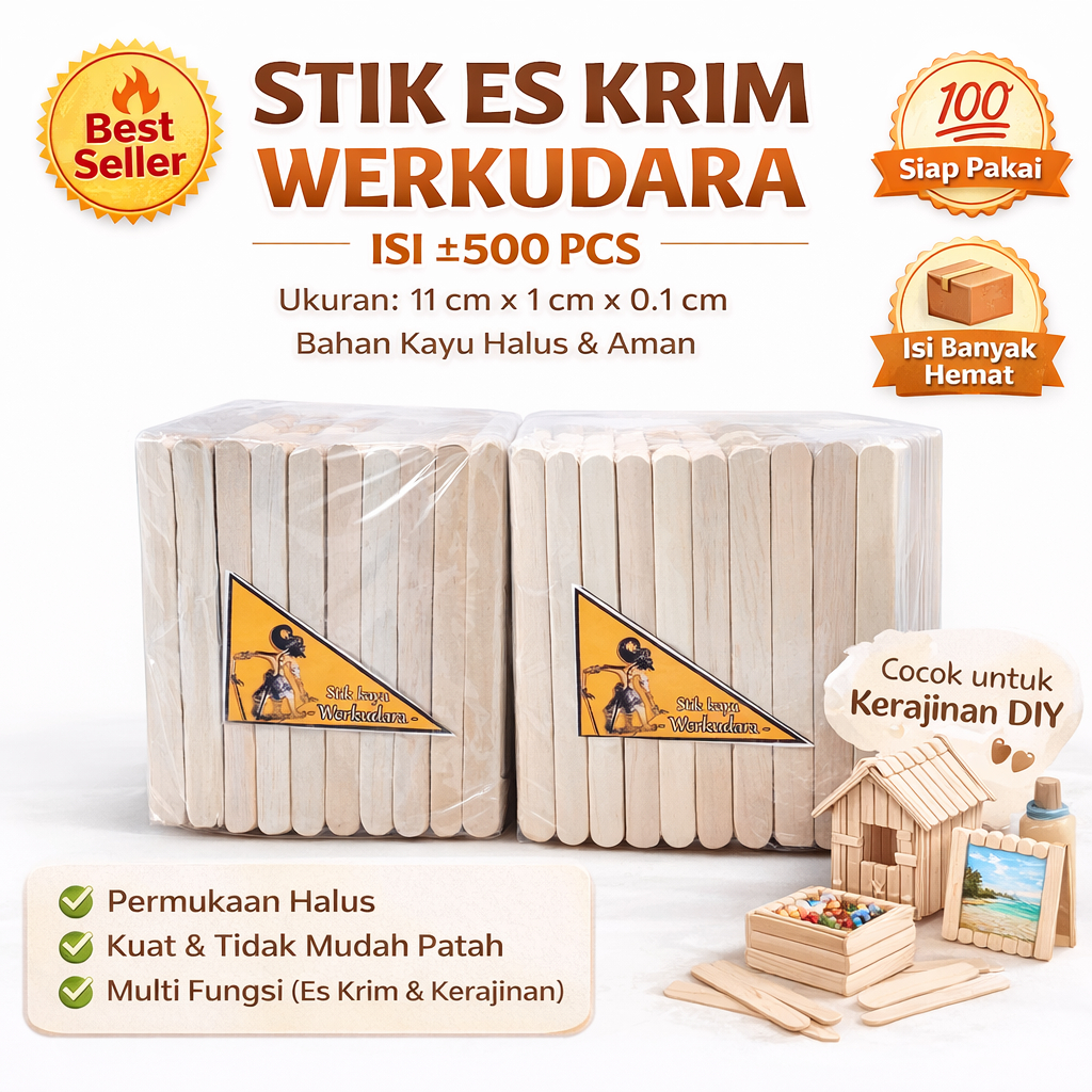 STIK es krim - batang es krim isi kurang lebih 500 pcs - STIK ES - stick ice cream 500 pcs