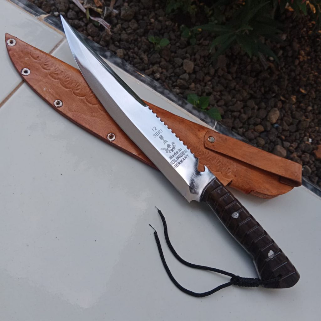 Promo  ( cap garpu) Pisau boning prmoum keren super tajam pb 20 cm