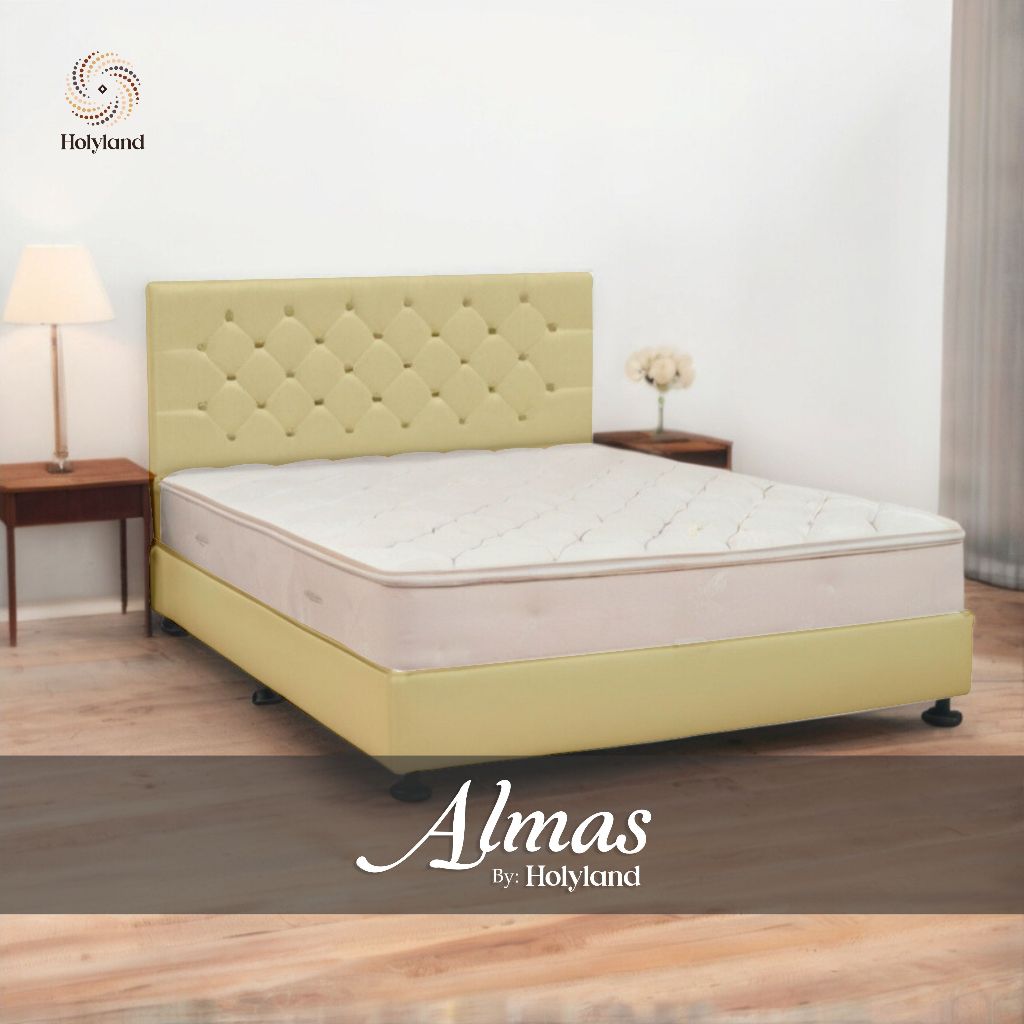 Dipan Minimalis Motif Almas | Divan Dan Sandaran Headboard Minimalis Bahan Kayu | Ranjang Tempat Tid