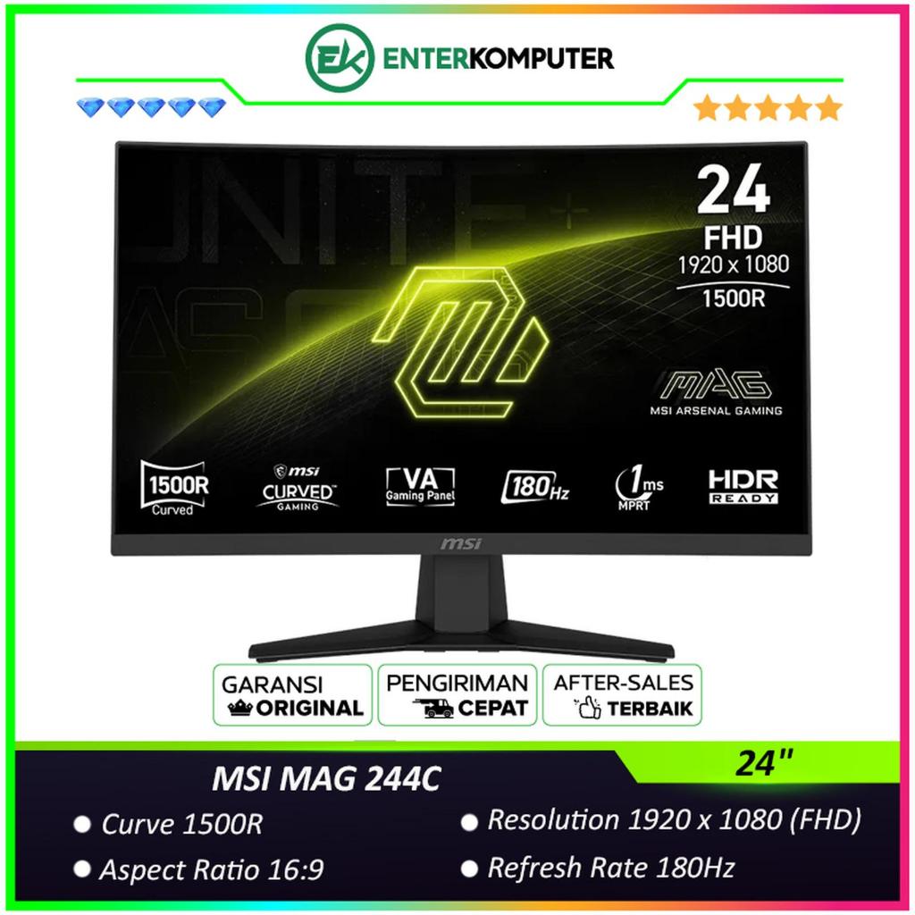 MSI MAG 244C 24" FHD 180Hz Curved Gaming Monitor / Monitor 24 inch