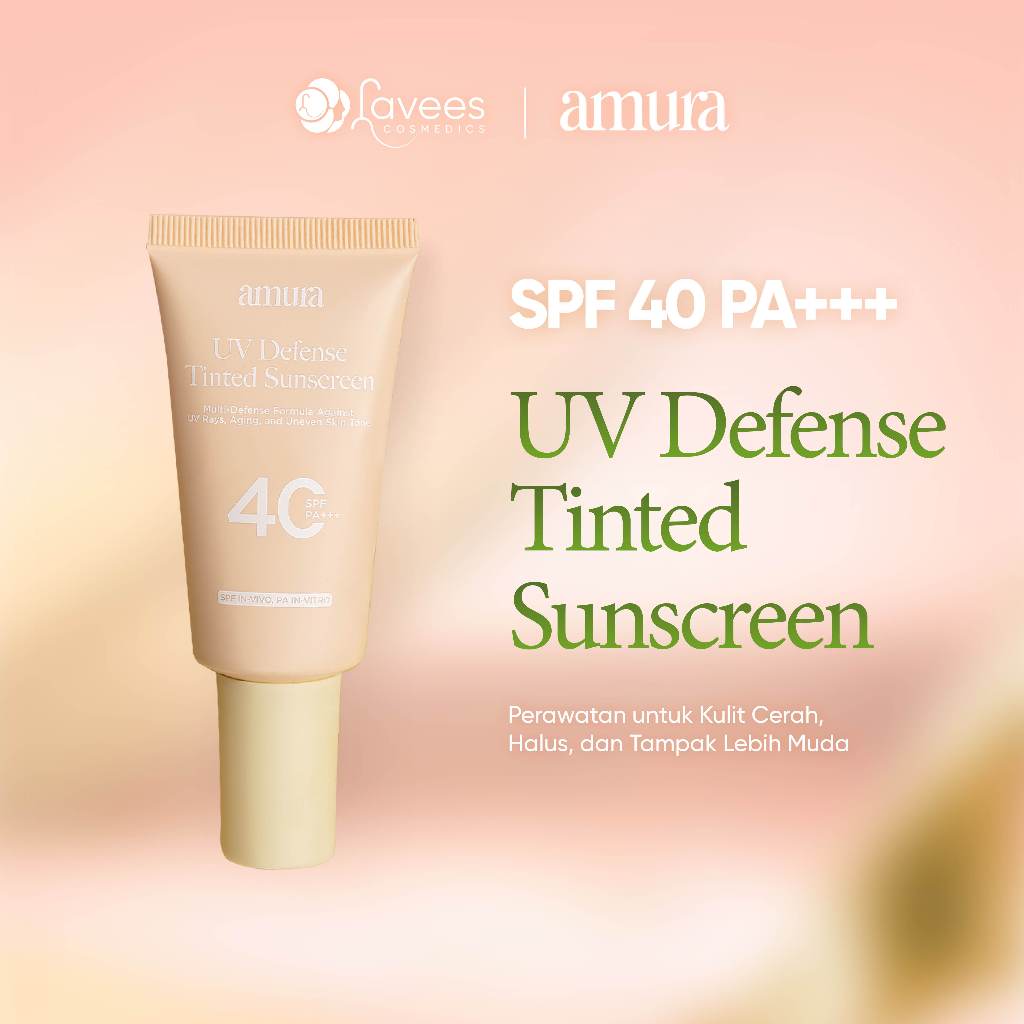 Amura UV Defense Tinted Sunscreen SPF 40 PA+++ 15 ml  - by Lavees Official