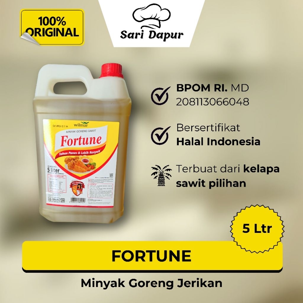 FORTUNE Minyak Goreng Jerikan 5 Liter