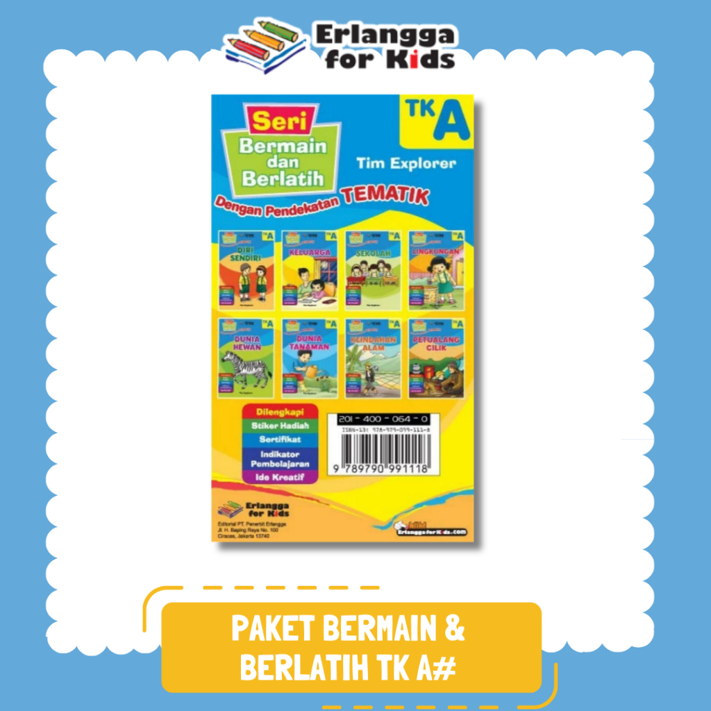 [Erlangga Official] Paket Bermain & Berlatih TK A
