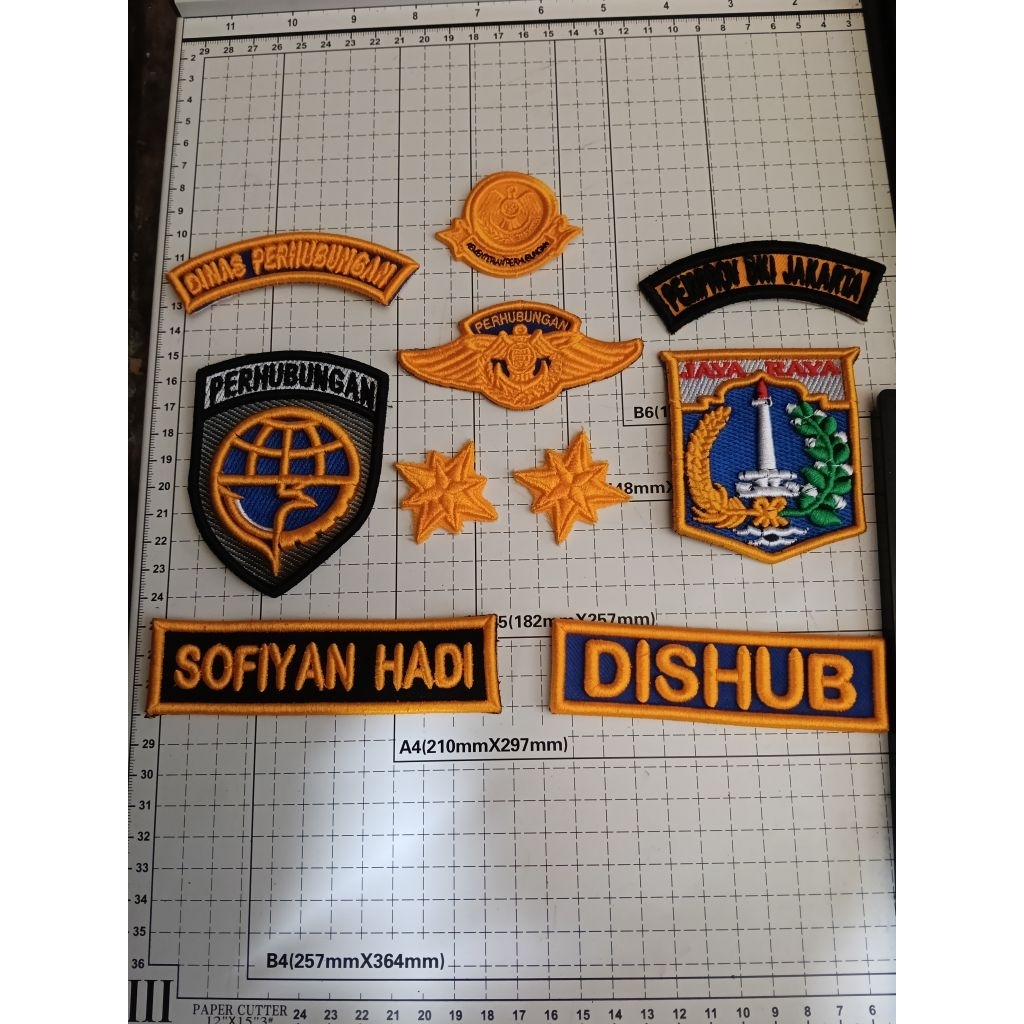 Bordir atribut dishub bordir timbul 3d