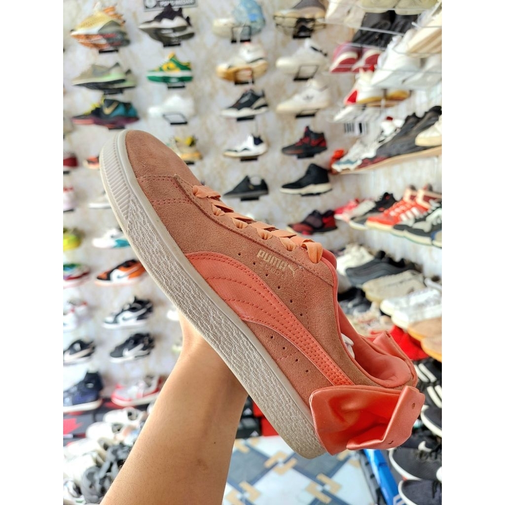 Sepatu Puma Suede Bow Pink Size 37