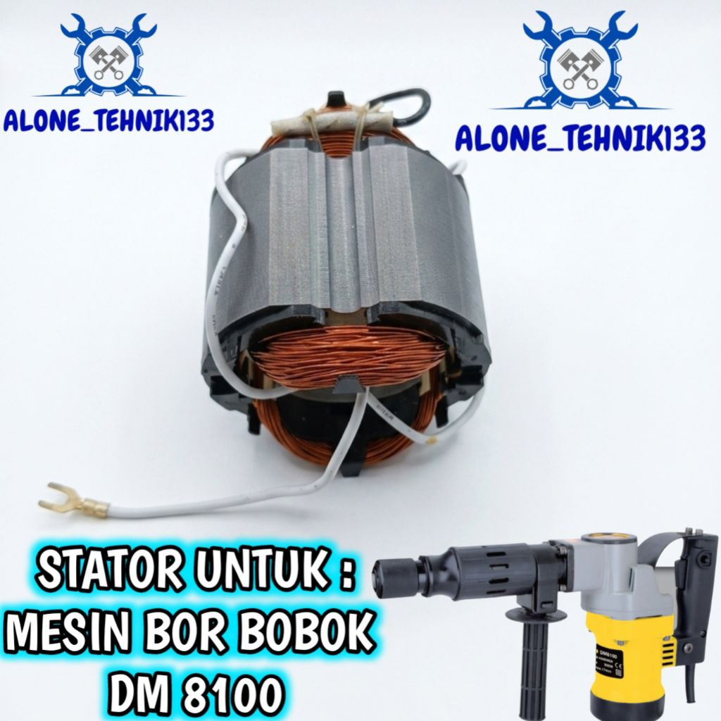 STATOR BOR BOBOK DM8100 BANTALAN ATAU GULUNGAN MESIN BOR BOBOK FISCH DM 8100 DM8100